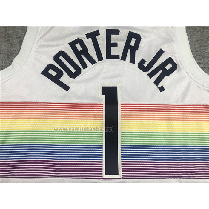 Camiseta Denver Nuggets Michael Porter JR. #1 Ciudad Blanco